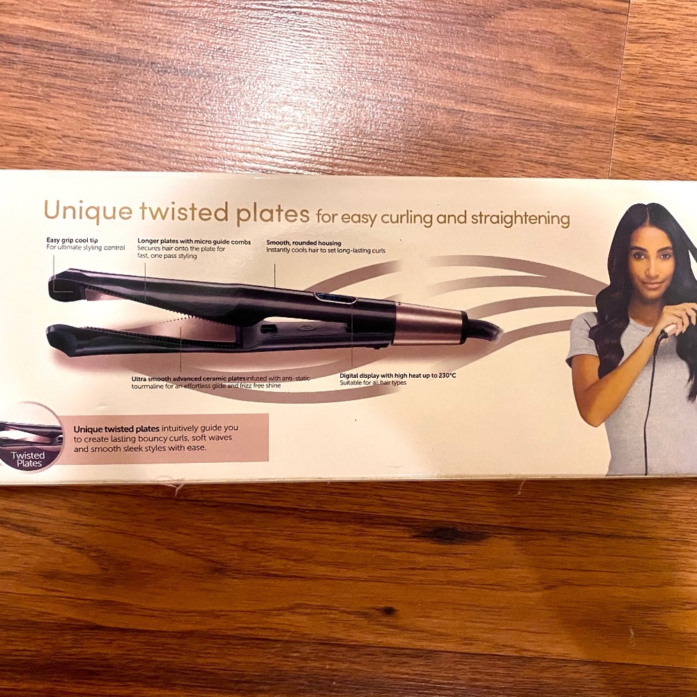 flat iron hair straightener & curler